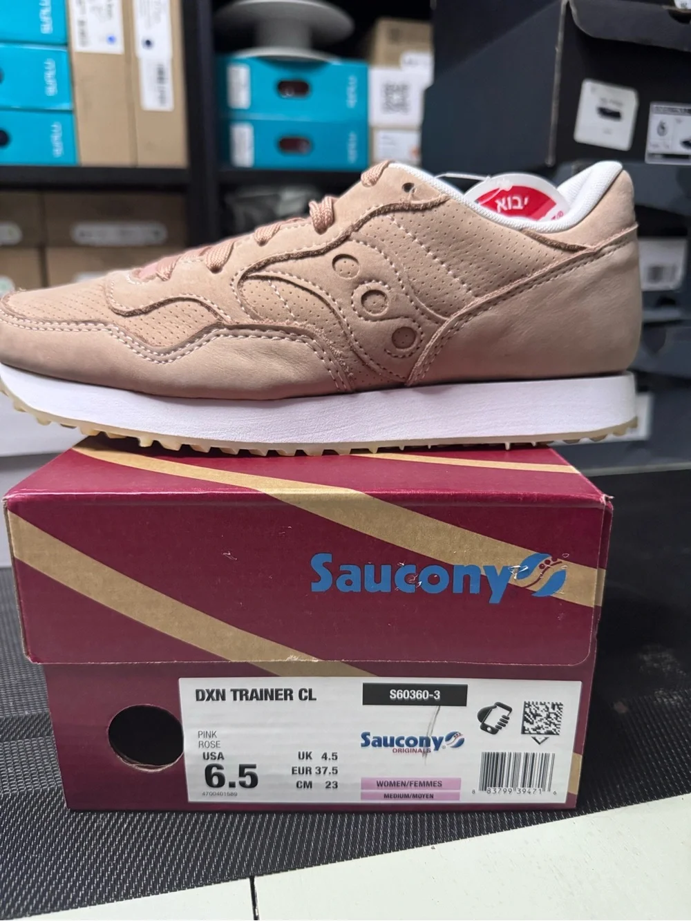 Saucony Kids Pink Rose DXN Trainer CL Low-Top Sneakers